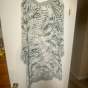 Anne Cole Tropical Leaf Swim Cover-Up